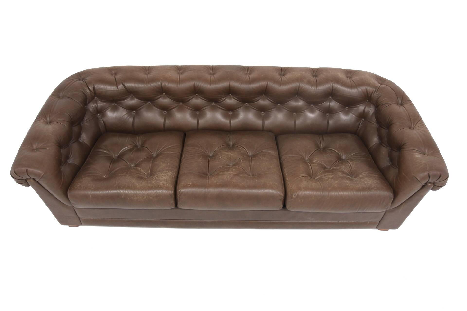 Vintage "Chesterfield" leather sofa, Sweden, 1970s