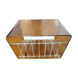 Meuble range disque plexiglas Michel Dumas
