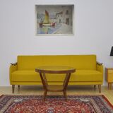 Daybed sofa with fold-out function, 1950s