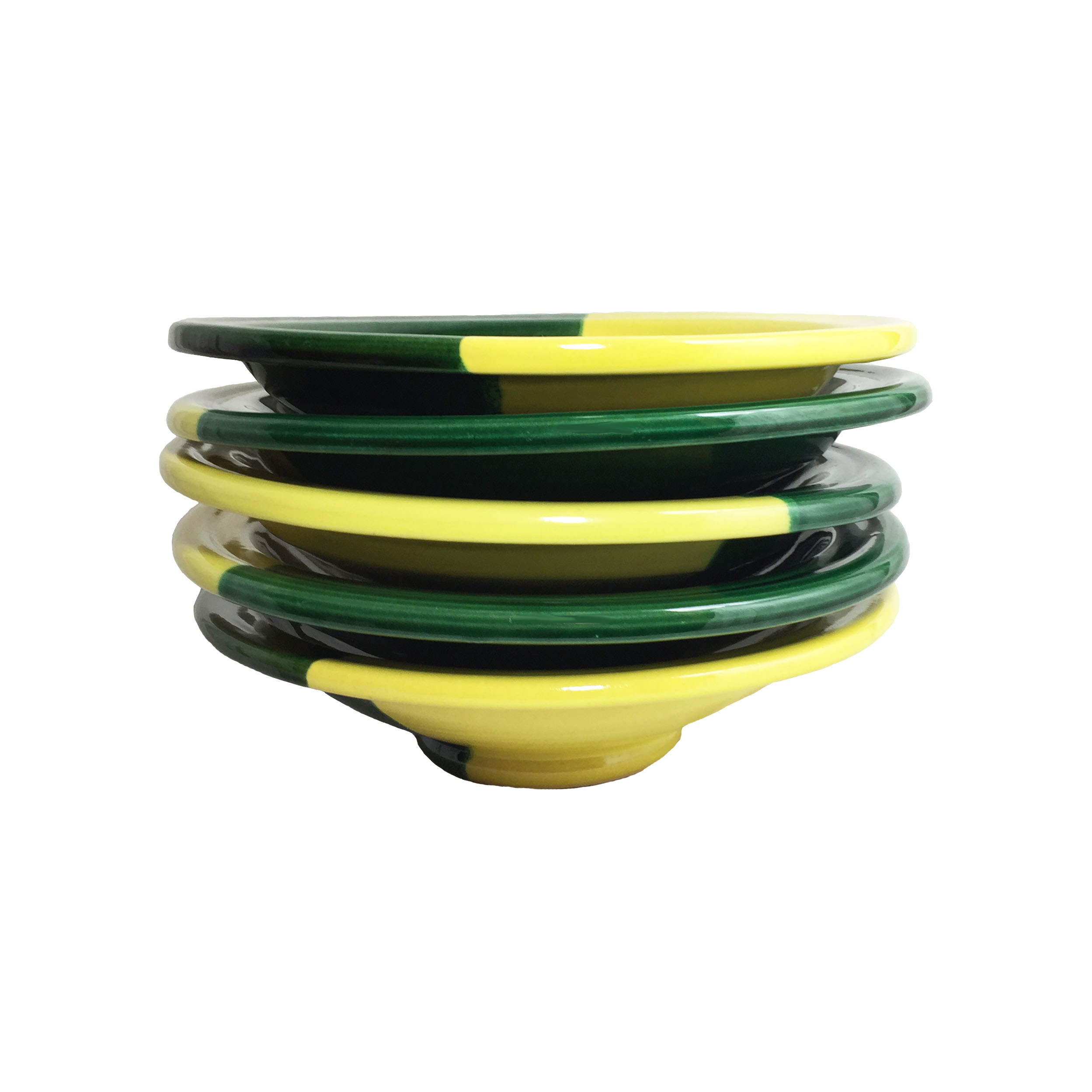 Set of 5 hollow plates tebsis de Nabeul