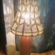 Wooden and macramé lamp