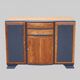 Buffet Mado Gris orage et bois années 50 complètement restauré