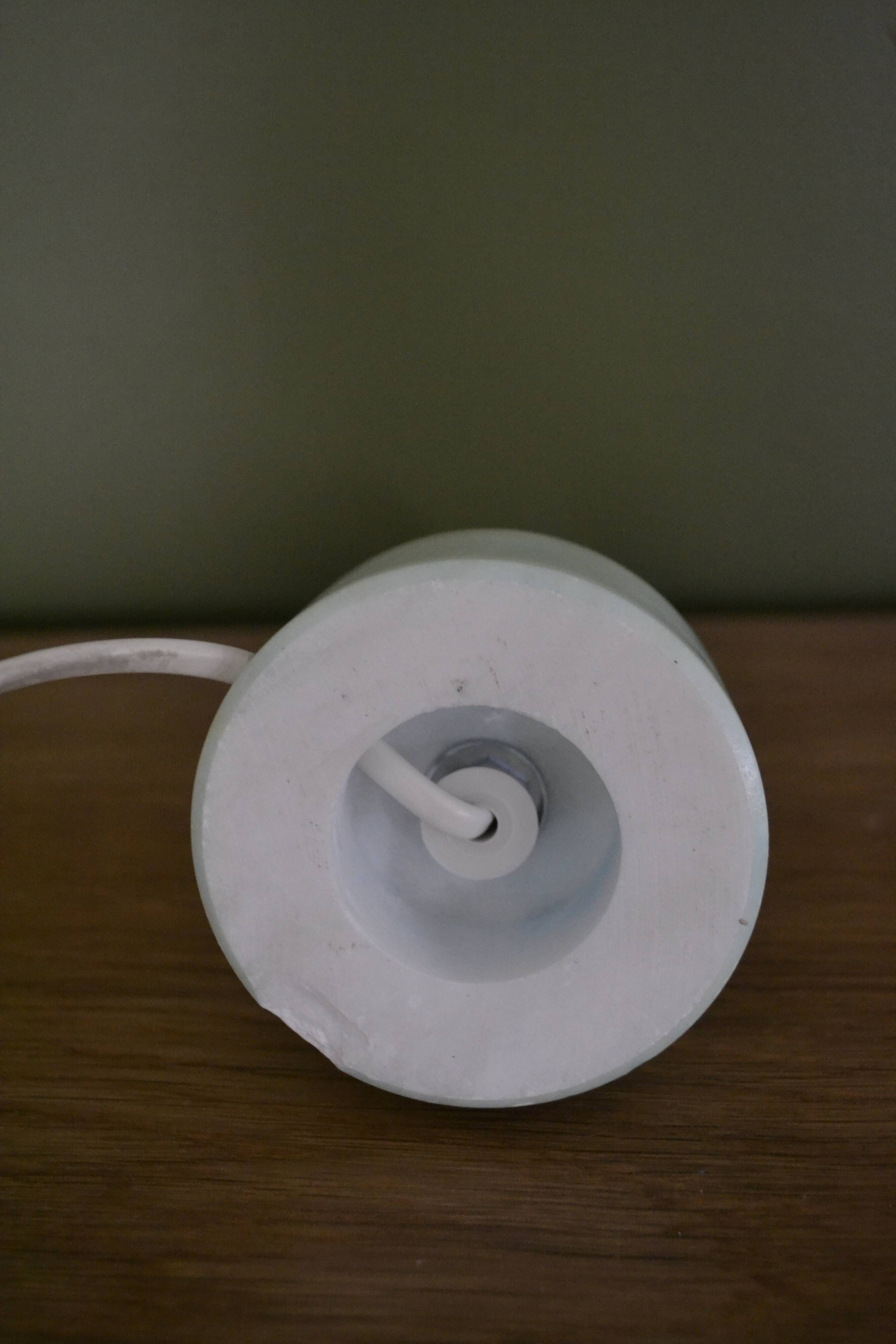 Bedside lamp in green marble