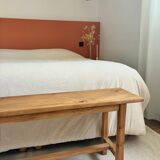 Vintage farm bench, old solid wood, renovated