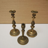 Set of 6 brass candlesticks