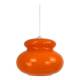 Vintage Space Age Orange Glass Pendant Light