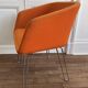 Paire de fauteuils orange 1970