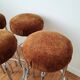 4 Tabourets de bar chromé vintage