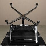 Eames Aluminum Group EA106 Dining Chairs in Black Netweave Mesh, Vitra