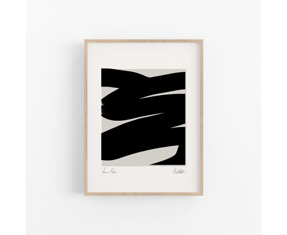 Framed abstract giclee art print 50x70cm