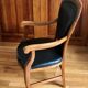 Fauteuil bois et cuir