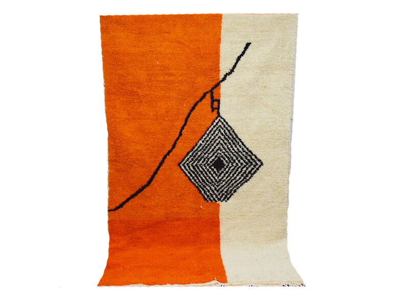 Handmade moroccan berber carpet 252 x 148 cm