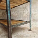 Industrial shelving unit sidetable kitchen rack pastel blue