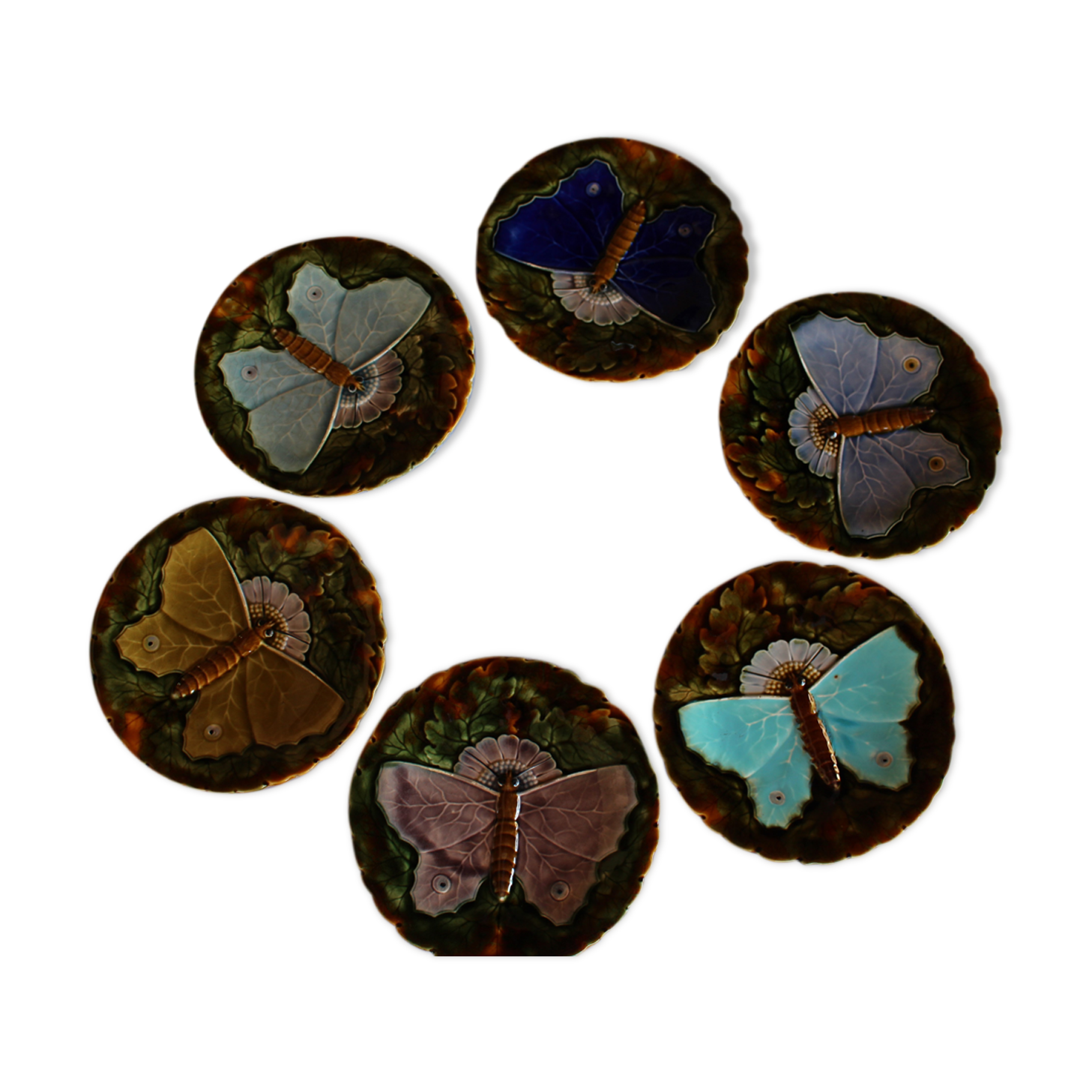 6 plates "Papillons"