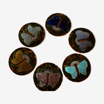 6 assiettes "Papillons"