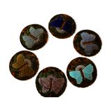 6 plates "Papillons"