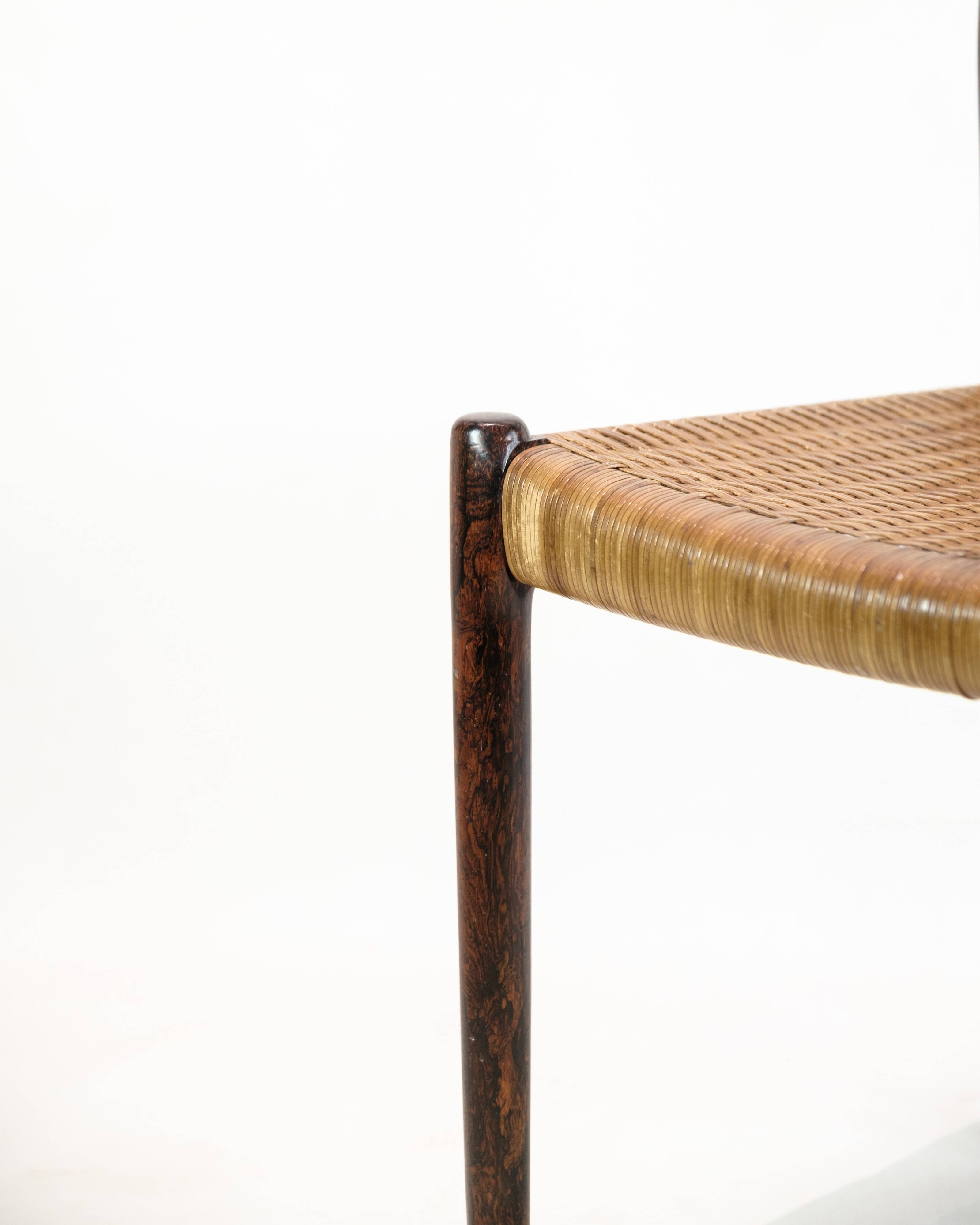 Set Of Four Dining Chairs Model 79 In Rosewood By N.O Møller For JL Møller