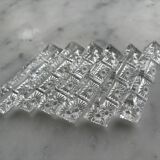 Set of 6 crystal knife holders