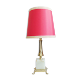 Table lamp made of brass and onyx