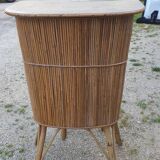 Sixties rattan bar and stool.