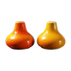 Salt and pepper in orange ceramic, 60s