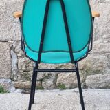 Armchair in metal and skai, 50s