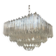 Clear quadriedro murano glass squared chandelier