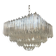 Clear quadriedro murano glass squared chandelier