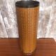 Porte parapluie carton bouilli + cerclage laiton + bac intérieur vintage