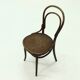 Antique Thonet Bistro Chair with Decorative Legs and Perforated Seat 1920s