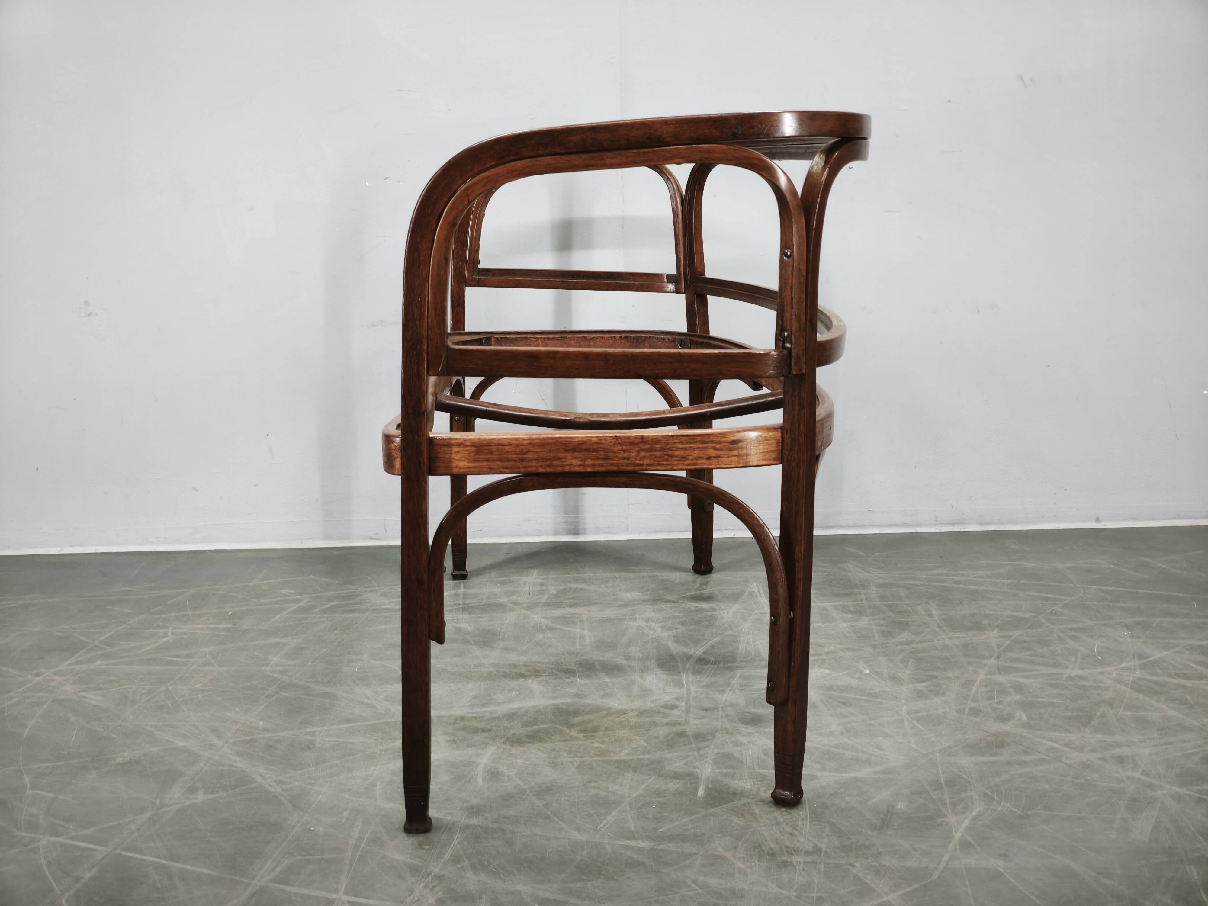 Gustav Siegel Model 715/C Settee for Jacob & Josef Kohn, circa 1901