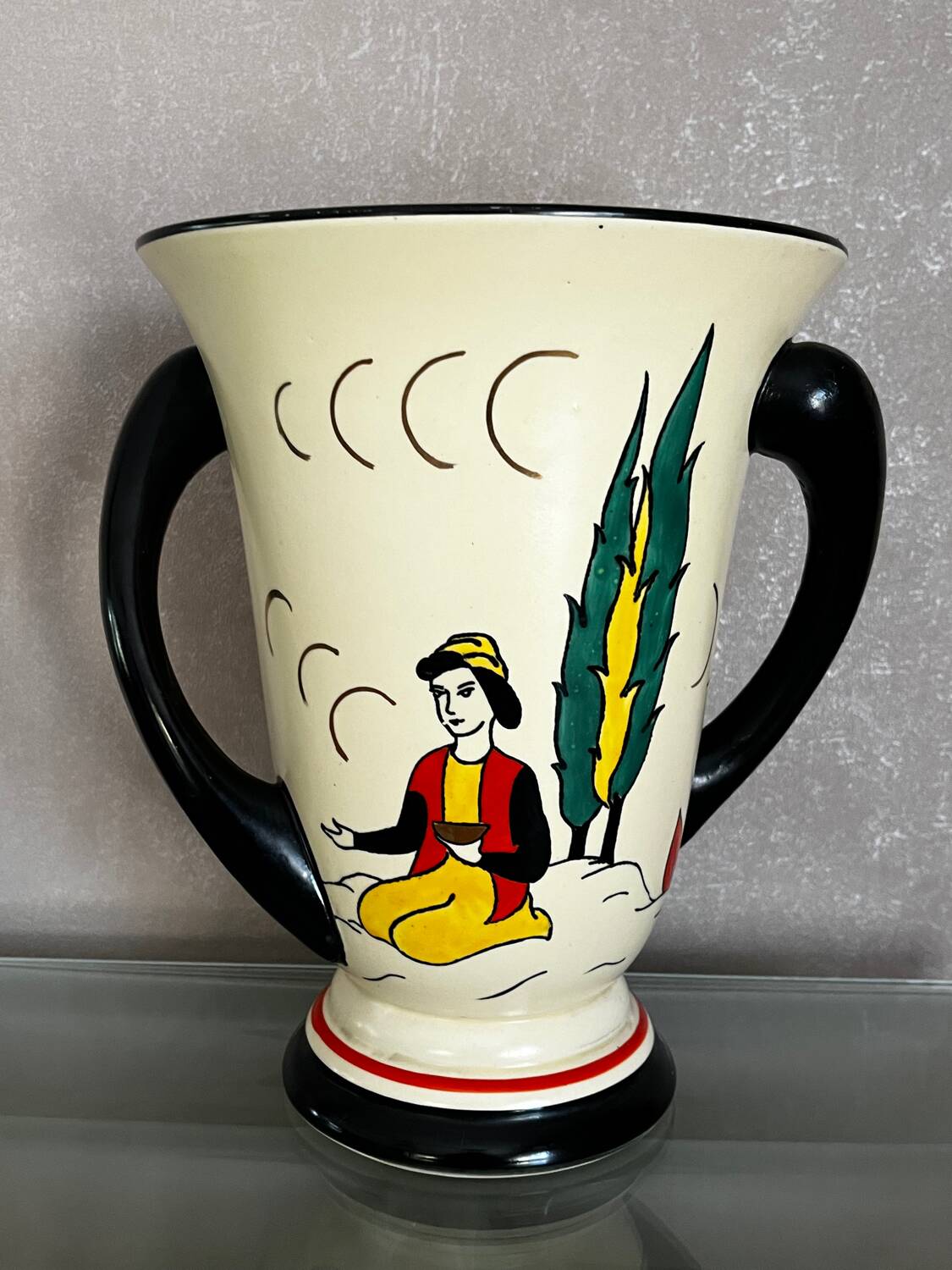 Vase faïence Longwy série Bagdad