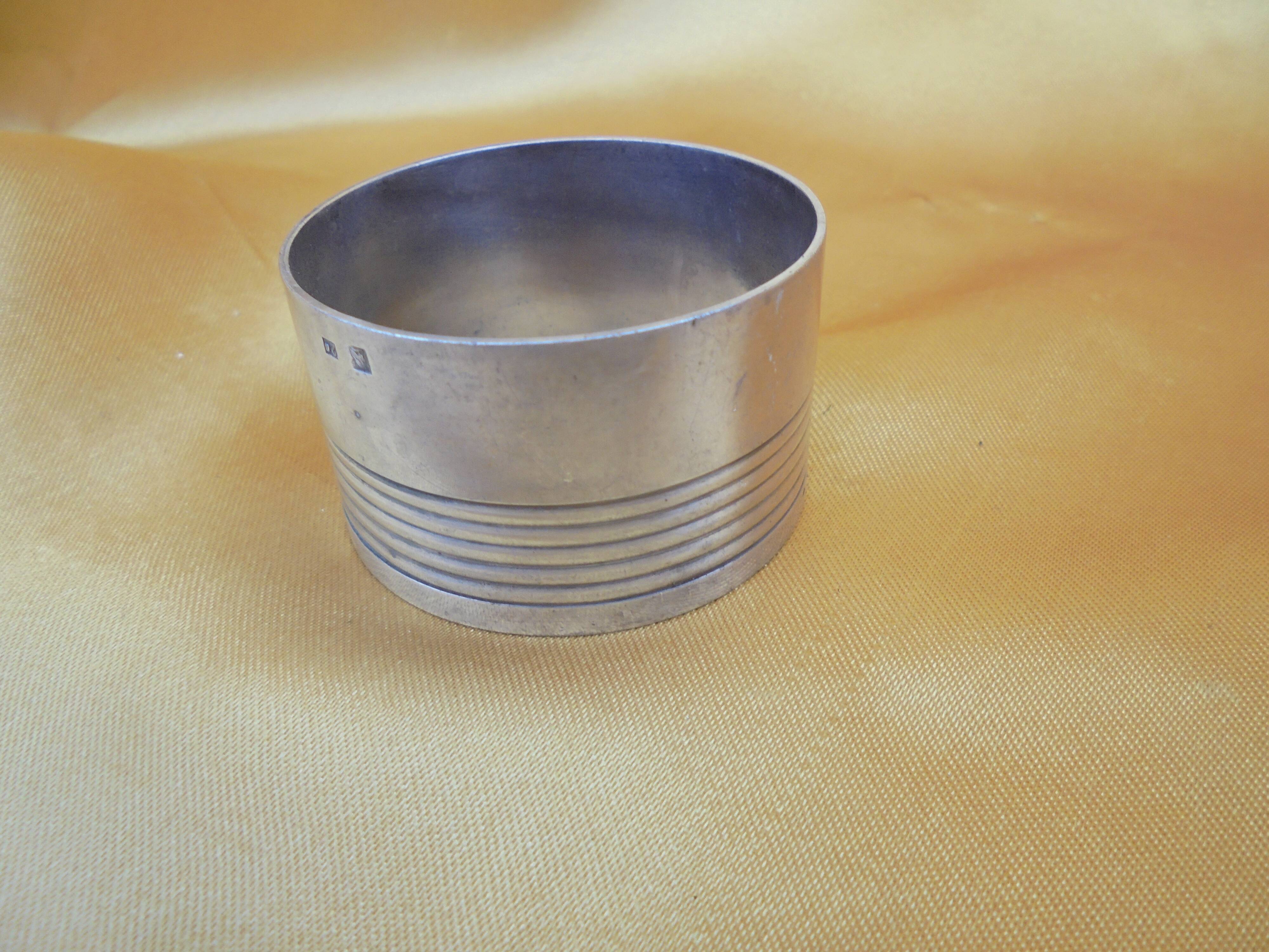 Old silver metal towel ring