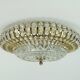 glamorous 1960s mid century CEILING LAMP ceiling fixture brass and glass