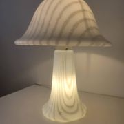 Large mushroom lamp by Peill & Putzler in zebra glass