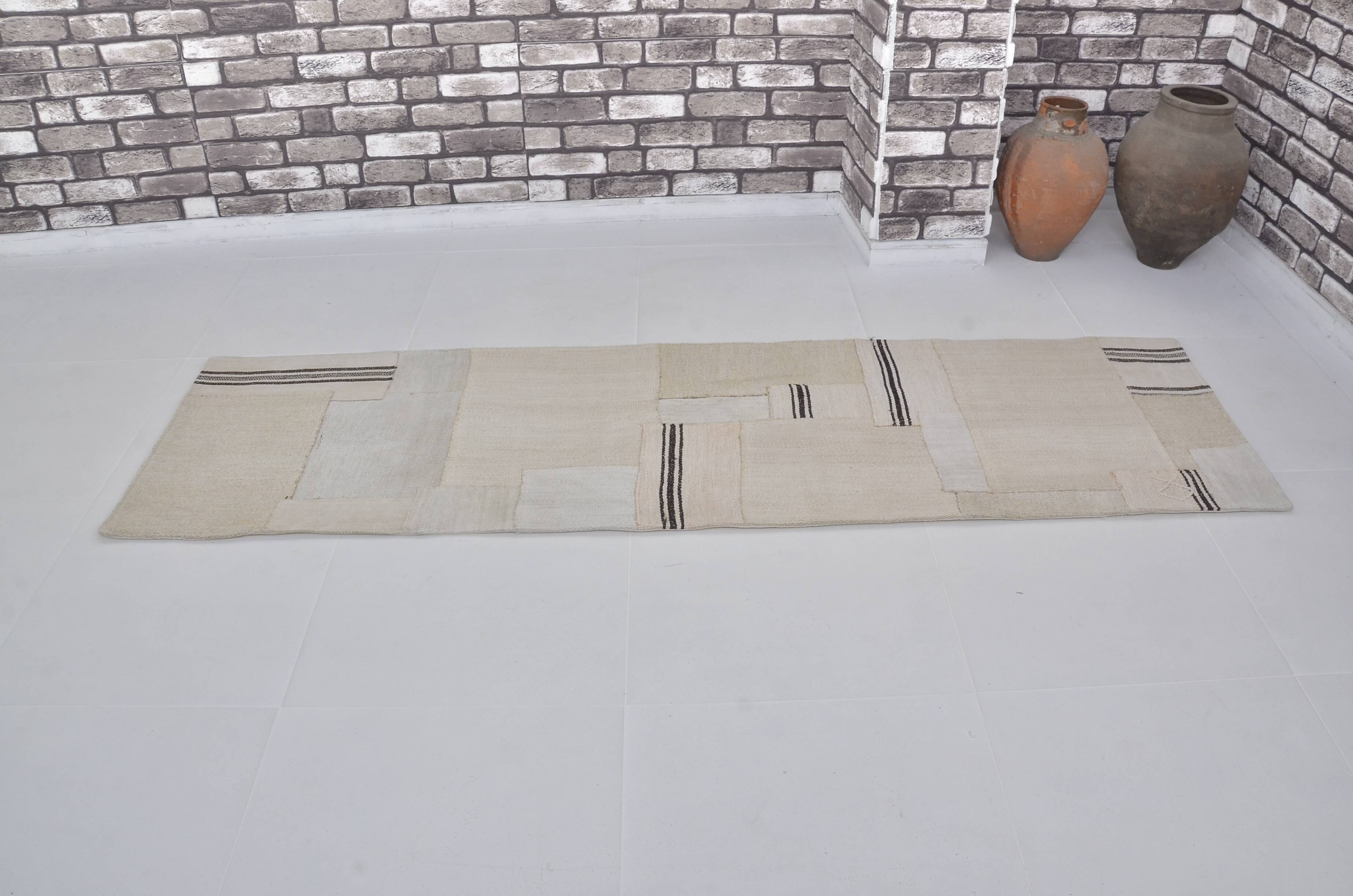 Vintage Decorative Hemp Kilim Runner sku3832