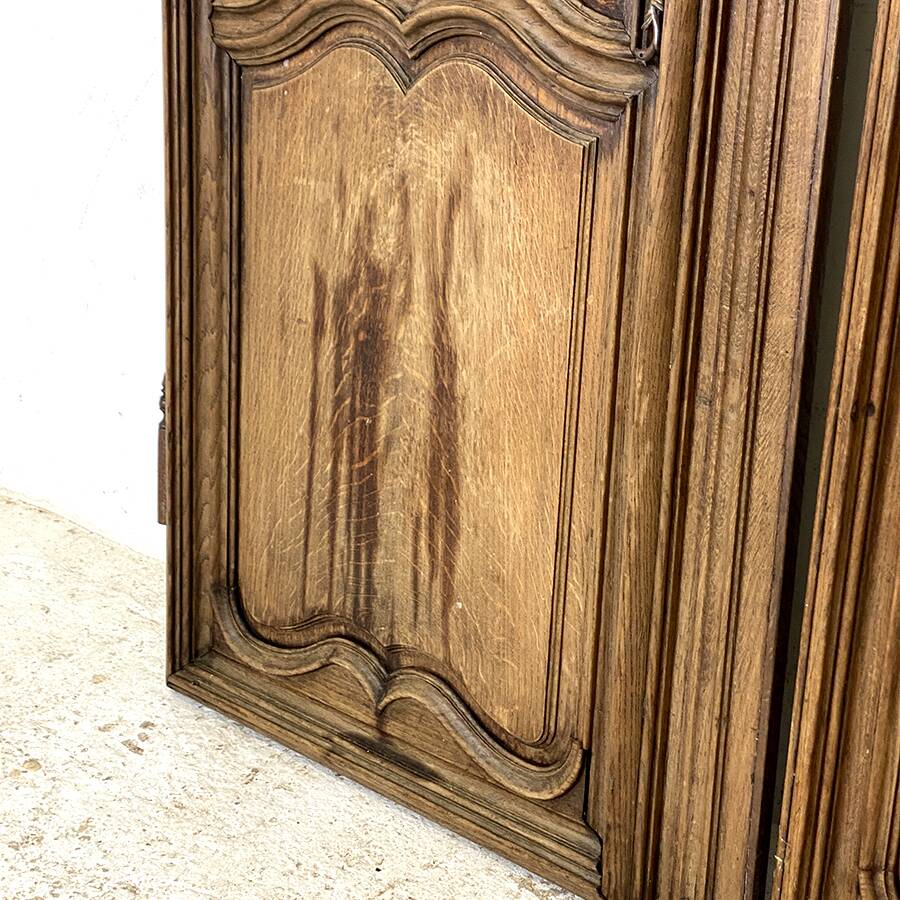 Pair of solid oak cabinet doors