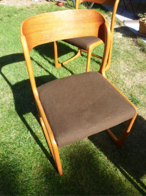 Set of 4 Baumann sleigh chairs