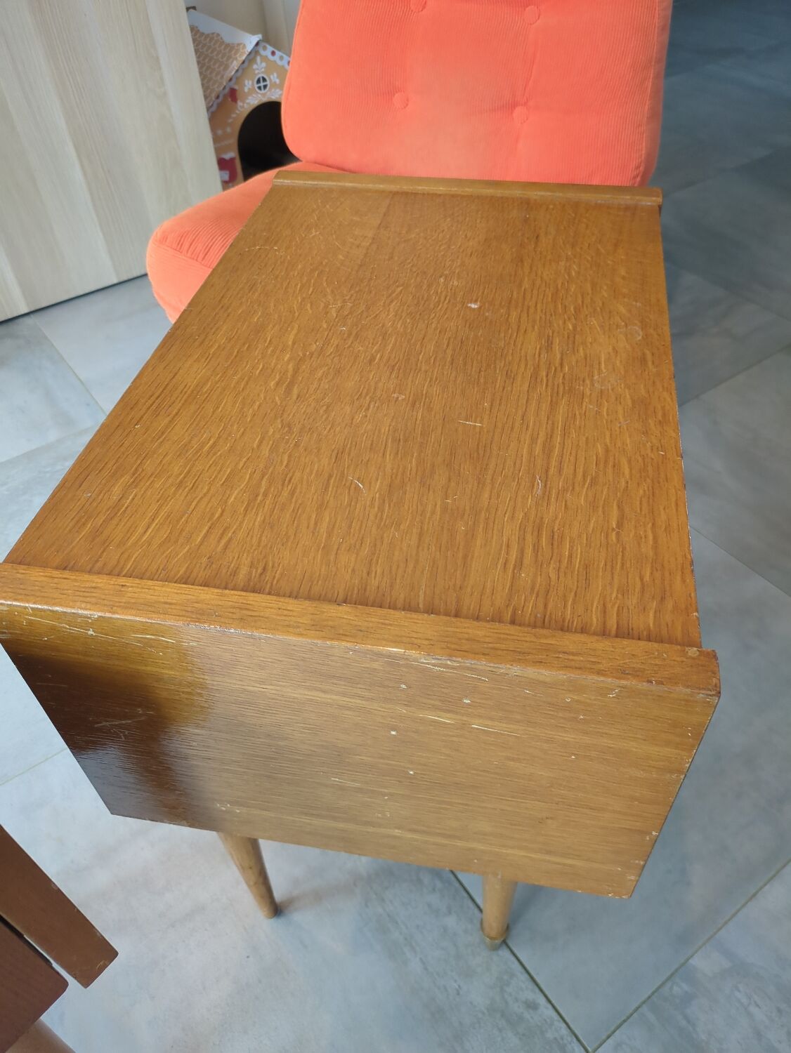 Vintage wooden bedside tables