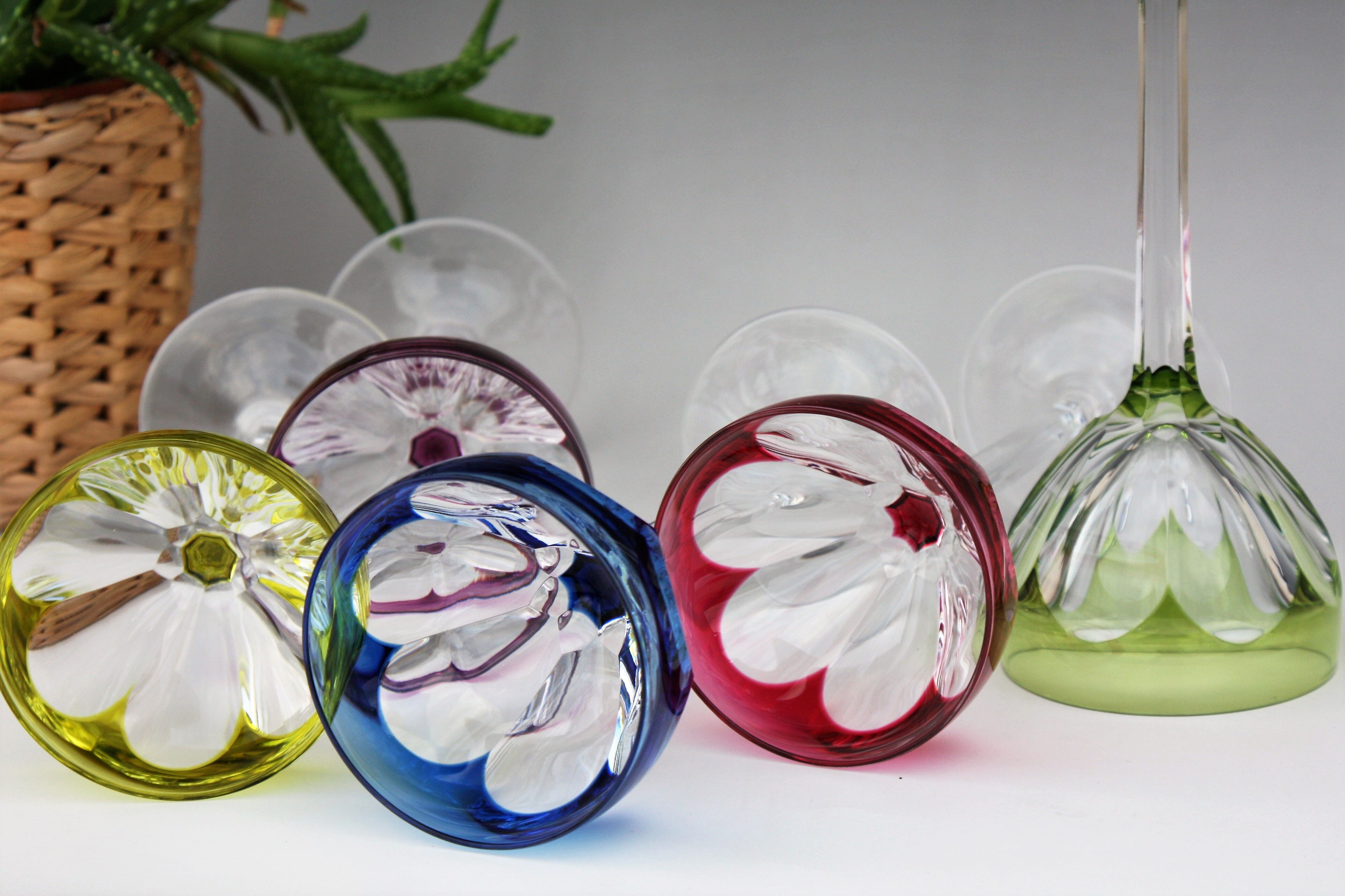 Set de 5 verres Roemer Val St Lambert