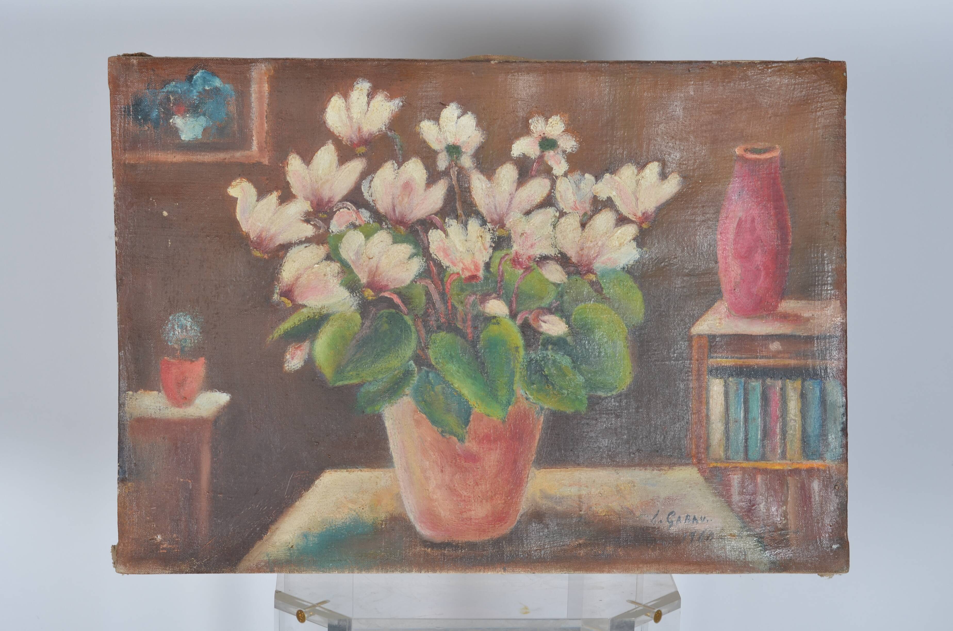 Huile sur toile bouquets de fleurs