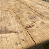 Old light wood farm table