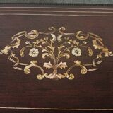 Former Napoleon III jewellery box inlaid brass marquetry, mother-of-pearl