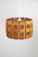 Pine Pendant Lamp with Rolled Wood Curl Rosettes – Sweden, 1970s