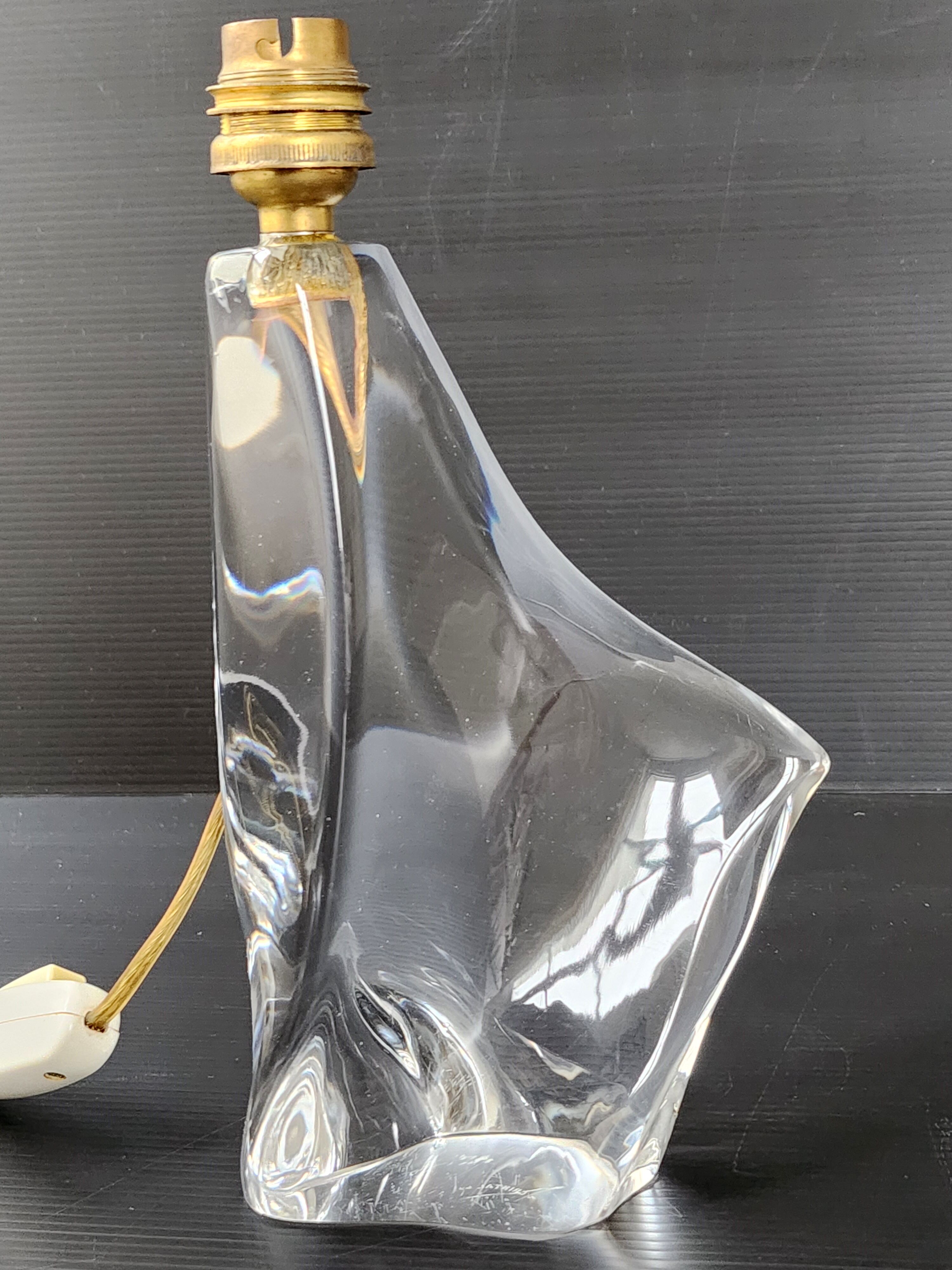 Vintage crystal lamp foot 1950