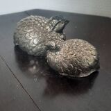 Silver-plated salt and pepper shakers