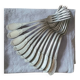 Set of 12 vintage silver-plated metal forks.