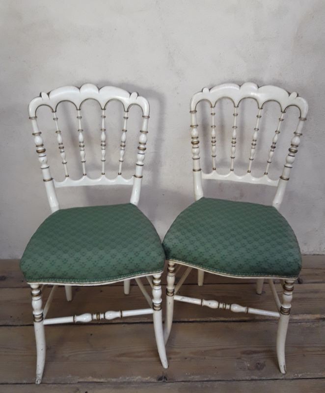 Pair of napoleon III chairs old so-called music