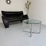 Old 2/3 seater lounge sofa designed by Jan Armgardt for Leolux in black leather
