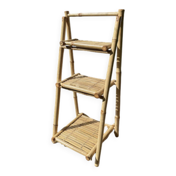 Folding bamboo shelf